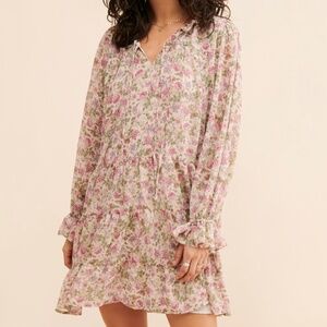 Victoria Floral Mini Dress, Size Small